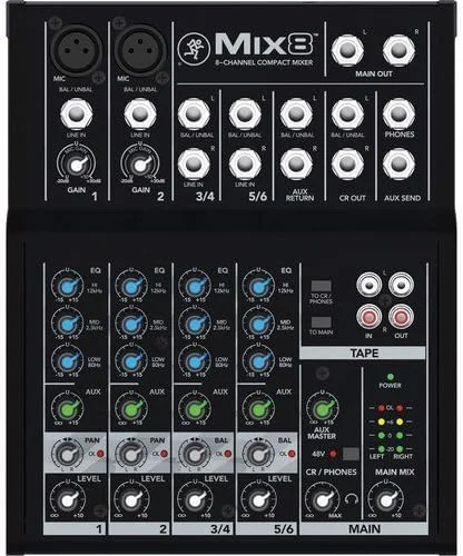 میکسر کامپکت 8 کاناله Mackie Mix8 به همراه کیف حمل نایلونی پددار G-MIXERBAG-1212 Gator Cases