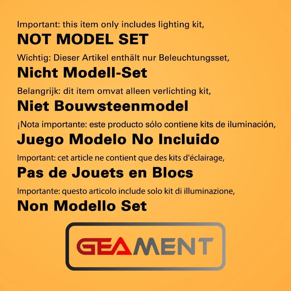 کیت نور ال ای دی GEAMENT سازگار با لگو Ideas Home Alone - مجموعه نورپردازی برای مدل ساختنی Ideas 21330 (مدل در مجموعه موجود نیست)