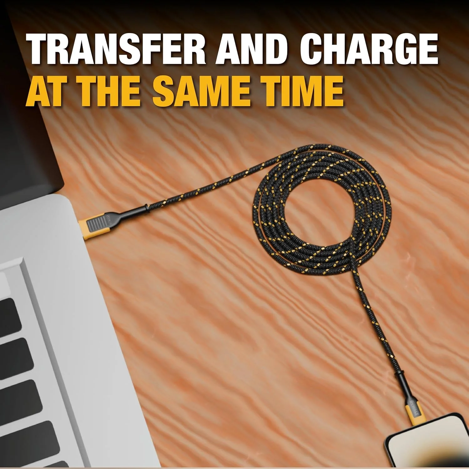 کابل USB C مقاوم DEWALT، کابل شارژر USB A به Type C بافته شده نایلونی ممتاز، شارژ سریع برای سری iPhone 16، سری iPhone 15، Samsung Galaxy S10 S10+ / Note 9، LG V30 (USB 2.0، مشکی) کابل USB C مقاوم DEWALT، کابل شارژر USB A به Type C بافته شده نایلونی ممتاز، شارژ سریع برای سری iPhone 16، سری iPhone 15، Samsung Galaxy S10 S10+ / Note 9، LG V30 (USB 2.0، مشکی)