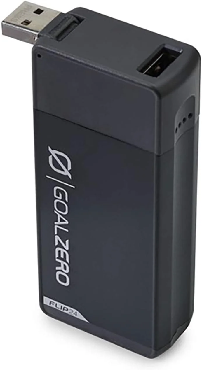 شارژر همراه تلفن Goal Zero Flip 24، پاوربانک USB برای مسافرت و استفاده اضطراری - مشکی