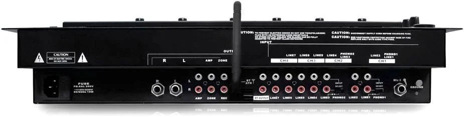 میکسر 6 کاناله دی جی Pyle با بلوتوث، سیستم میکس صدای حرفه ای دیجیتال با نورپردازی LED، کنترل های کشویی، کنترل سرعت، اکولایزر 10 باندی سیستم نصب رک 5U - PYD1964B.5 میکسر 6 کاناله دی جی Pyle با بلوتوث، سیستم میکس صدای حرفه ای دیجیتال با نورپردازی LED، کنترل های کشویی، کنترل سرعت، اکولایزر 10 باندی سیستم نصب رک 5U - PYD1964B.5