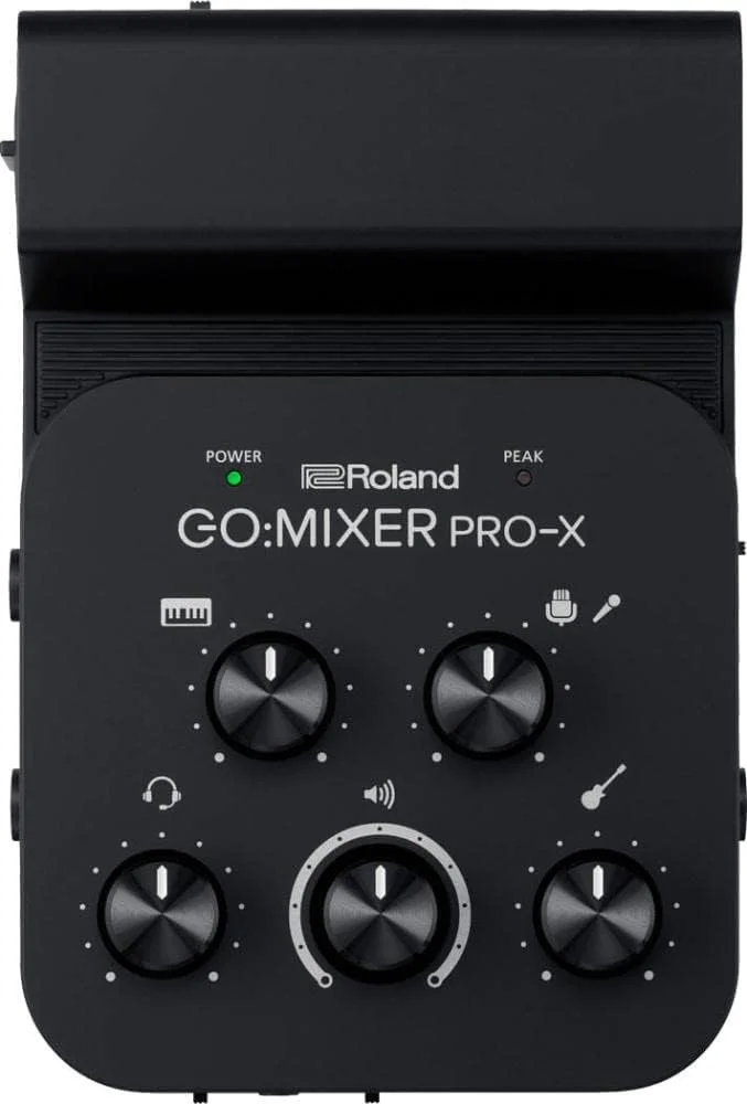 میکسر صوتی ROLAND GO:MIXER PRO-X برای تلفن های هوشمند، اتصال و ترکیب تا 7 منبع صوتی، افزودن صدای با کیفیت استودیو به محتوای اجتماعی و پخش زنده، سازگار با دستگاه های iOS و Android