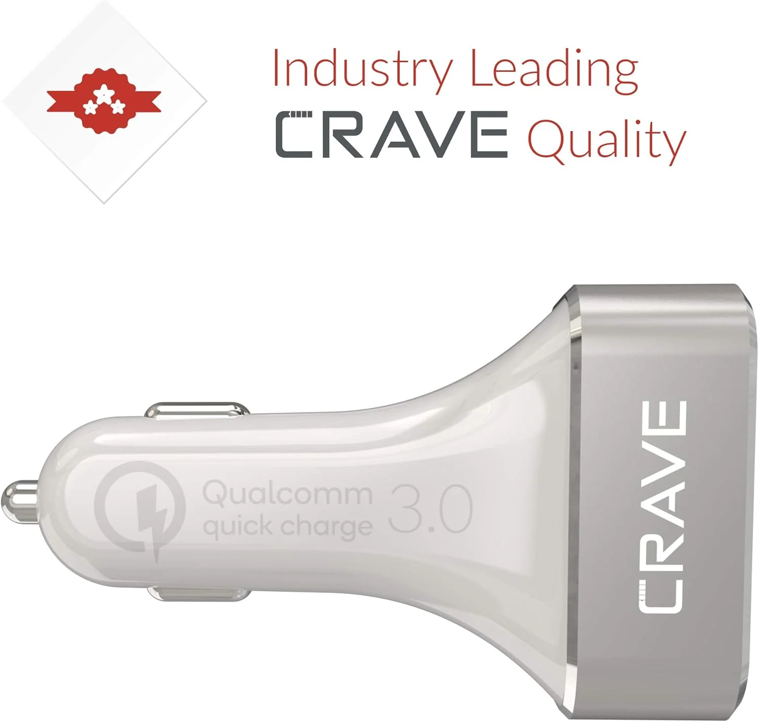 شارژر فندکی USB چهار پورت Crave CarHub 54W - سفید شارژر فندکی USB چهار پورت Crave CarHub 54W - سفید