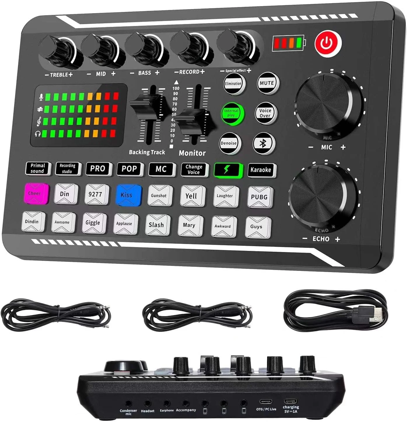 میکسر صوتی حرفه ای SINWE، کارت صدای زنده و رابط صوتی با افکت های میکسر DJ و تغییر صدا، تجهیزات استودیویی تولید پادکست، مناسب برای استریمینگ/پادکست/بازی