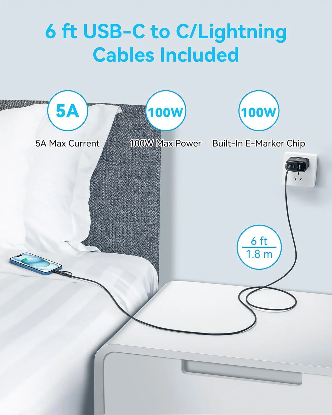 آداپتور شارژر 65 واتی USB C، شارژر دیواری سریع و جمع و جور 3 پورت MINLU GaN PPS به همراه کابل 2 در 1 USB-C به C/L 100 واتی، شارژ سریع برای MacBook Pro/Air، iPad، iPhone 17 16 15 و سری های دیگر، Galaxy S24 Ultra - بسته 2 عددی آداپتور شارژر 65 واتی USB C، شارژر دیواری سریع و جمع و جور 3 پورت MINLU GaN PPS به همراه کابل 2 در 1 USB-C به C/L 100 واتی، شارژ سریع برای MacBook Pro/Air، iPad، iPhone 17 16 15 و سری های دیگر، Galaxy S24 Ultra - بسته 2 عددی