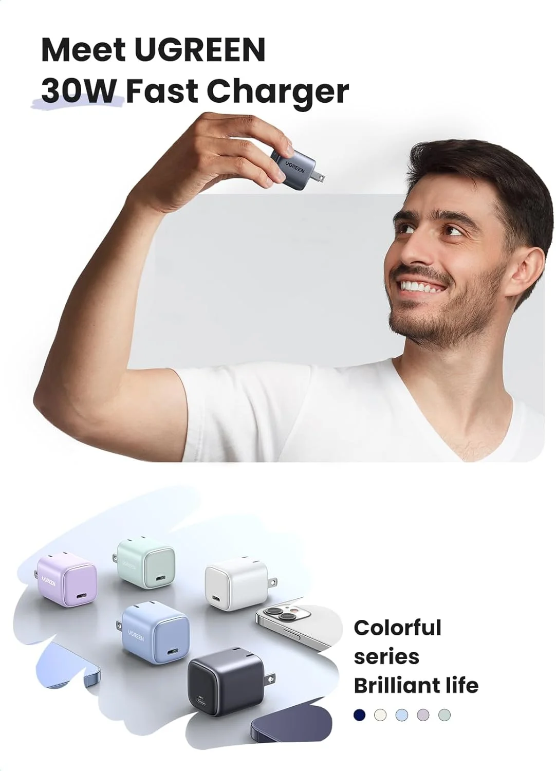 شارژر دیواری ۳۰ واتی USB C یوگرین برای آیفون ۱۷، شارژر سریع و جمع و جور GaN PPS تاشو Nexode، آداپتور برق USB-C برای آیفون ۱۷/۱۶/۱۵/۱۴، گلکسی S25/S24/S23/S22 (مشکی) شارژر دیواری ۳۰ واتی USB C یوگرین برای آیفون ۱۷، شارژر سریع و جمع و جور GaN PPS تاشو Nexode، آداپتور برق USB-C برای آیفون ۱۷/۱۶/۱۵/۱۴، گلکسی S25/S24/S23/S22 (مشکی)