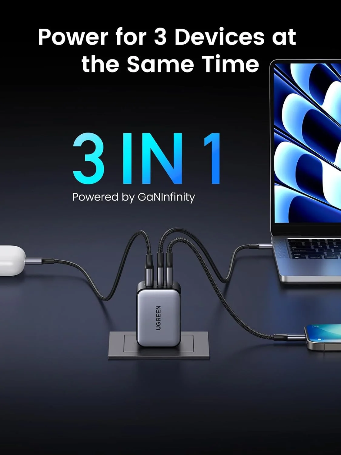 شارژر دیواری 65 واتی UGREEN Nexode X GaN USB C، شارژر سریع تاشو فوق العاده فشرده 3 پورت PPS برای MacBook Pro/Air، سری iPhone 17/16/15، Galaxy S25/S24، Pixel 10/9، iPad Pro، Steam Deck شارژر دیواری 65 واتی UGREEN Nexode X GaN USB C، شارژر سریع تاشو فوق العاده فشرده 3 پورت PPS برای MacBook Pro/Air، سری iPhone 17/16/15، Galaxy S25/S24، Pixel 10/9، iPad Pro، Steam Deck