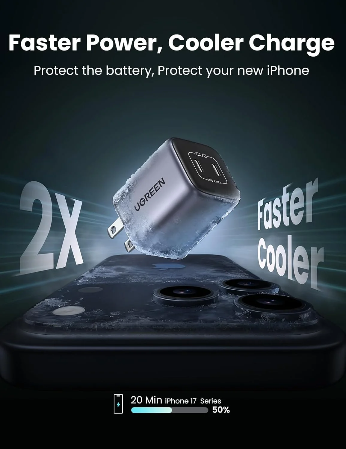 شارژر 45 واتی USB C یوگرین برای آیفون 17، شارژر دیواری تاشو GaN دو پورت Nexode با پشتیبانی از شارژ فوق سریع 2.0 سامسونگ برای گلکسی S25/S24، آیفون 17/16/15، آیپد، مک بوک، استیم دک (مشکی) شارژر 45 واتی USB C یوگرین برای آیفون 17، شارژر دیواری تاشو GaN دو پورت Nexode با پشتیبانی از شارژ فوق سریع 2.0 سامسونگ برای گلکسی S25/S24، آیفون 17/16/15، آیپد، مک بوک، استیم دک (مشکی)