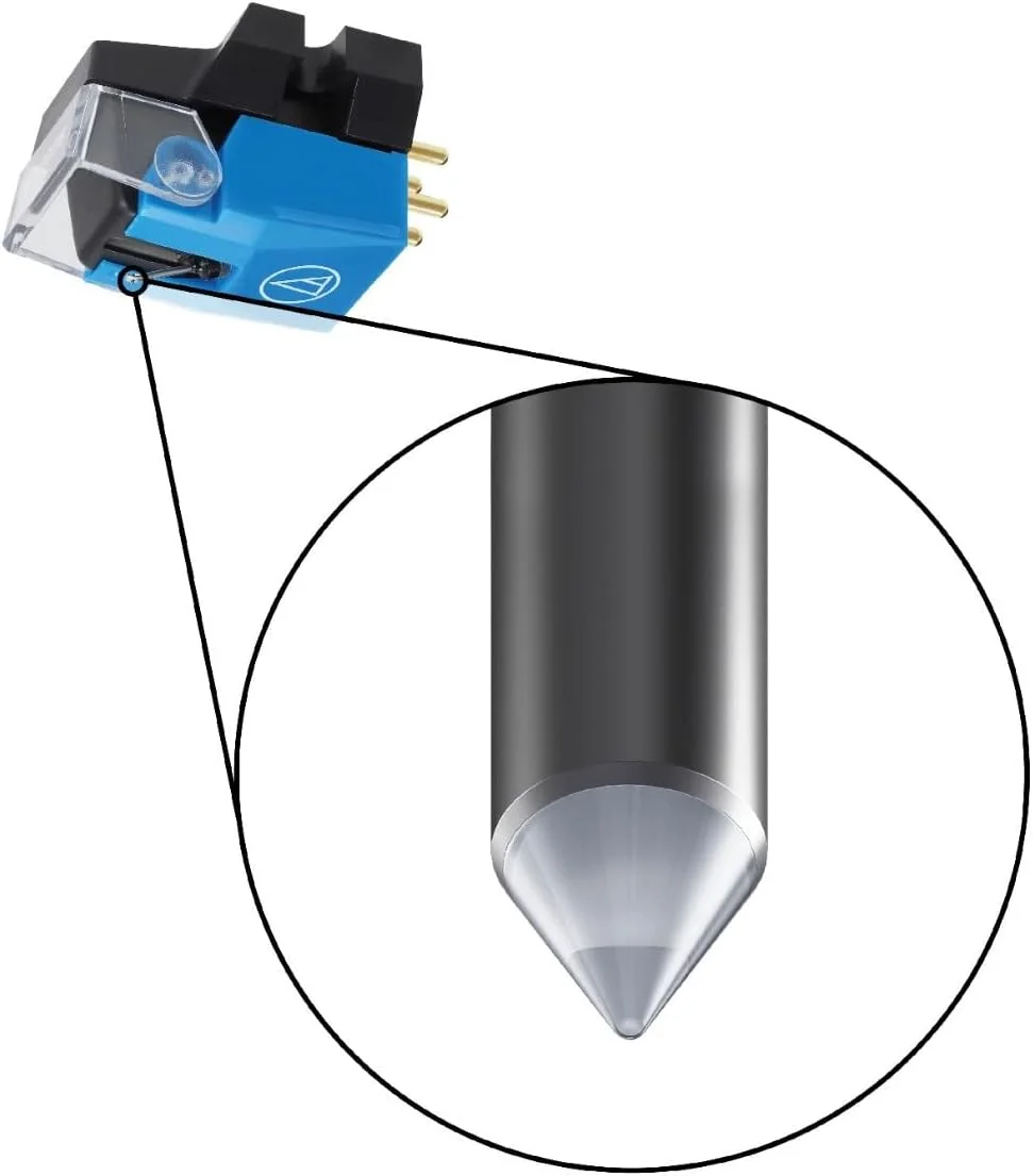 کارتریج استریو فونوگراف مغناطیسی دوگانه Audio-Technica VM510CB با سوزن مخروطی - آبی