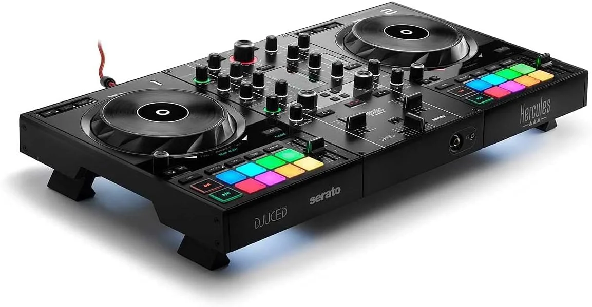 مجموعه کنترلر دی‌جی ۲ کاناله Hercules DJControl Inpulse 500 MK2 به همراه کیف، کابل تبدیل TRS به RCA و دستمال پولیش Austin Bazaar