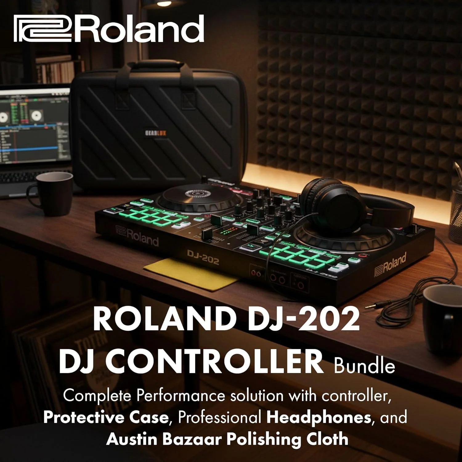 مجموعه کنترلر دیجی رولند DJ-202 به همراه کیف، هدفون و دستمال پولیش آستین بازار مجموعه کنترلر دیجی رولند DJ-202 به همراه کیف، هدفون و دستمال پولیش آستین بازار