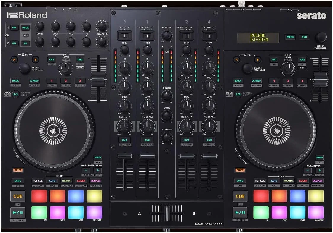 کنترلر دی‌جی Roland DJ-707M برای استریمرهای زنده و تولیدکنندگان محتوا (DJ-707M)