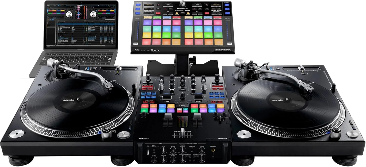 کنترلر فرعی پایونیر DDJ-XP2 برای نرم‌افزارهای Rekordbox DJ/Serato DJ Pro به همراه استند DJC-STS1 پایونیر