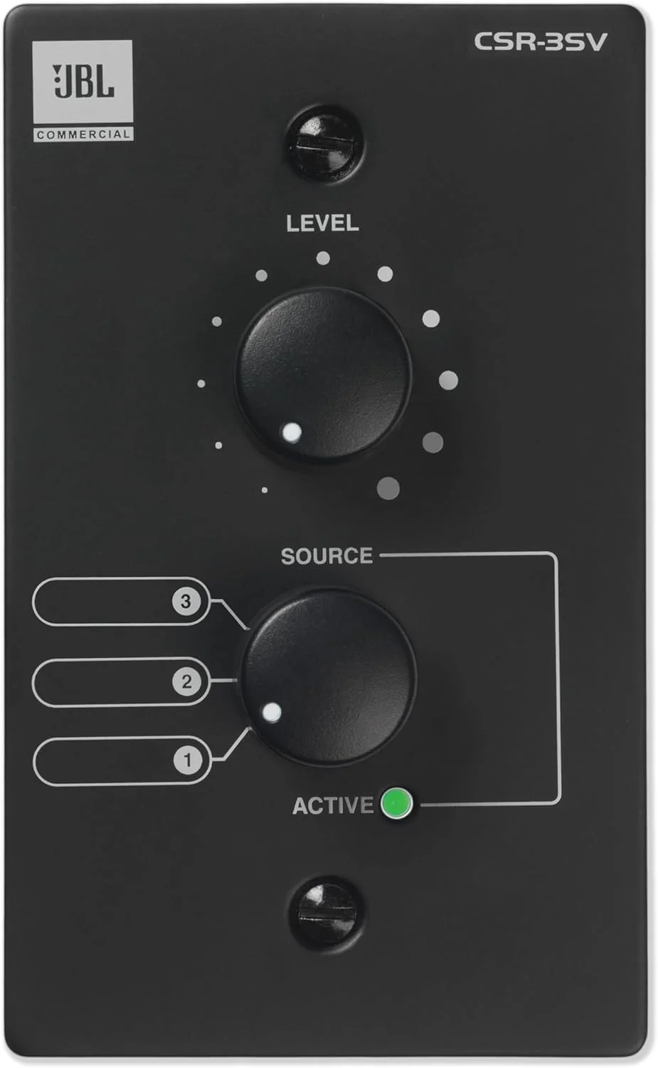 کنترلر دیواری JBL Professional CSR-2SV-BLK با انتخابگر منبع 2 حالته و کنترل صدا برای CSM-21، CSM-32، مشکی کنترلر دیواری JBL Professional CSR-2SV-BLK با انتخابگر منبع 2 حالته و کنترل صدا برای CSM-21، CSM-32، مشکی