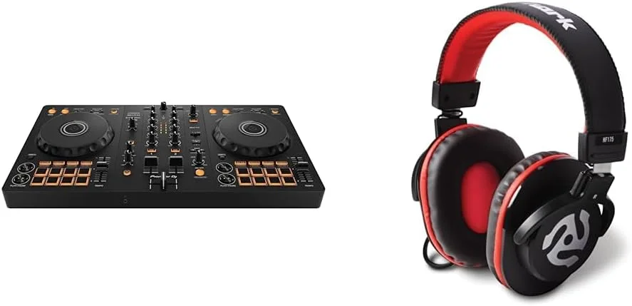 مجموعه کنترلر دی‌جی پایونیر DDJ-FLX4 و هدفون دی‌جی نومارک HF175