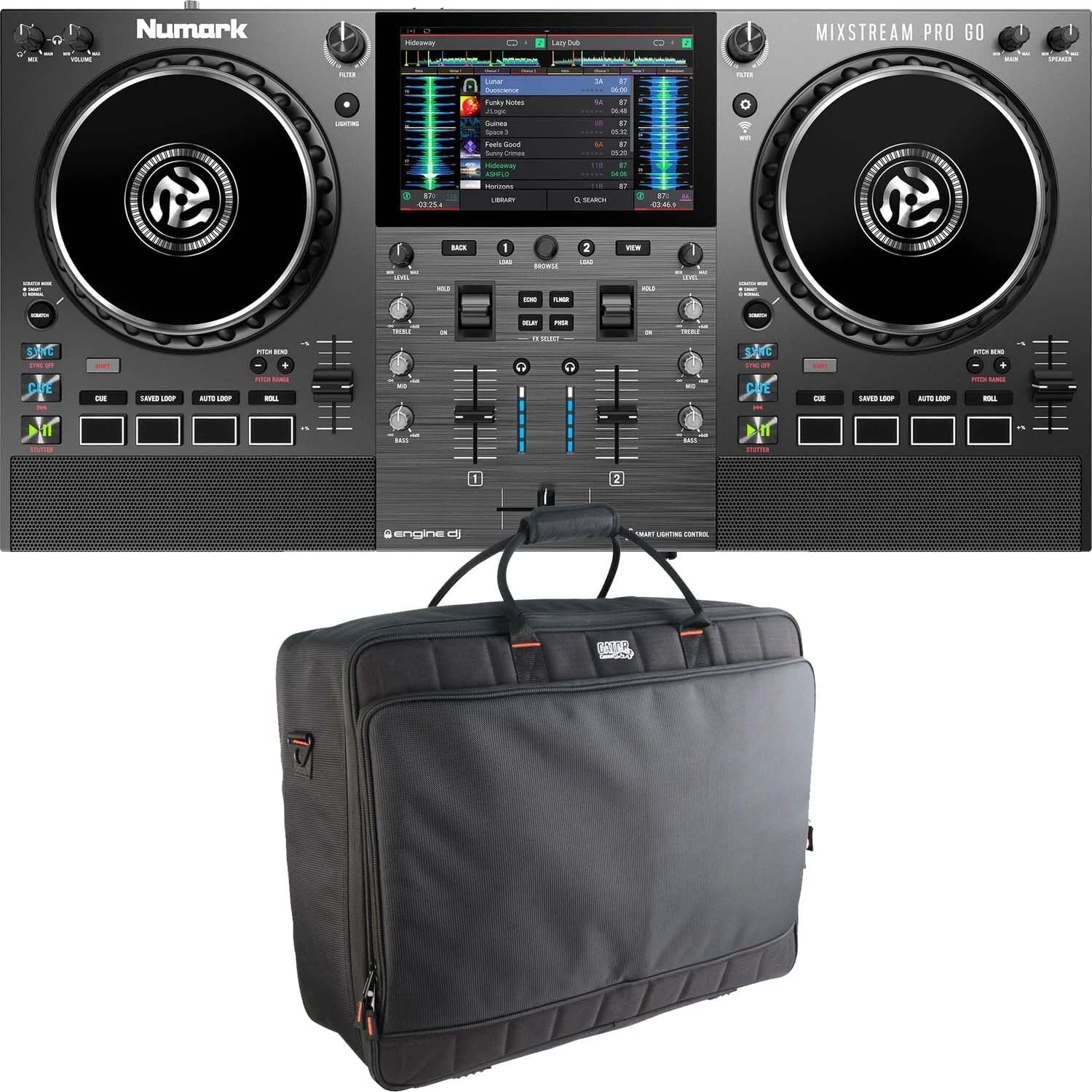 کنترلر دی‌جی مستقل Mixstream Pro Go با باتری به همراه کیف حمل Gator G-MIXERBAG-2519