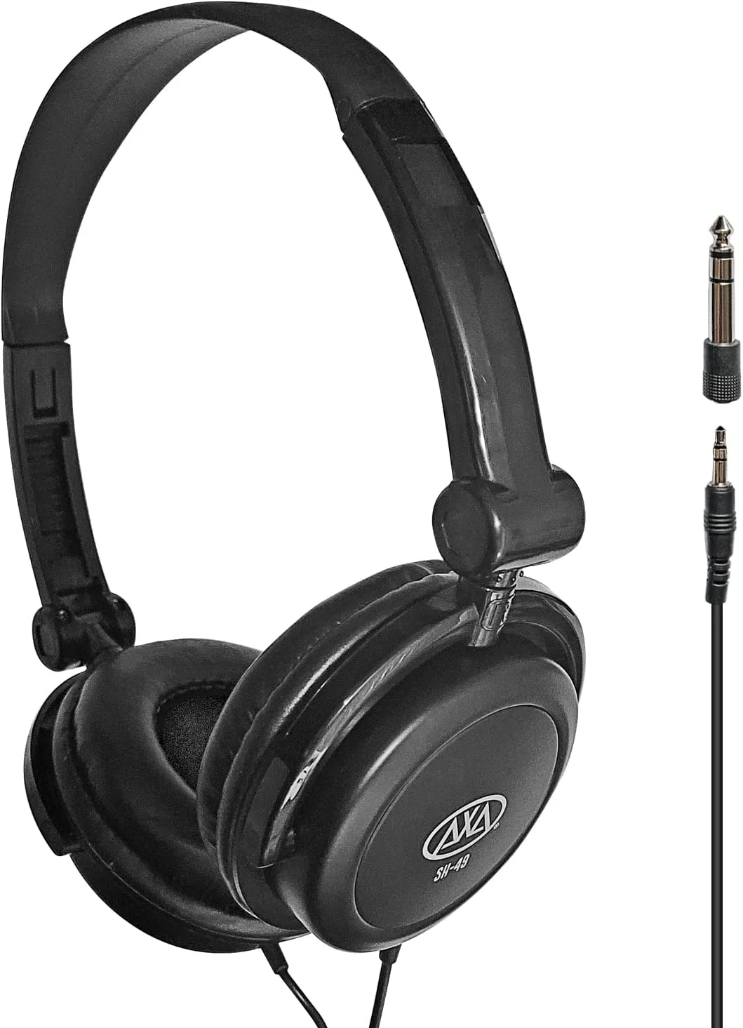 هدفون های استودیویی رو گوشی AxcessAbles با پشت بسته | هدفون های DJ با کابل 1.8 متری و آداپتور جک 6.35 میلی متری | درایور نئودیمیومی 38 میلی متری با کاپ های چرخان | هدفون تمرین گیتار | هدفون ضبط