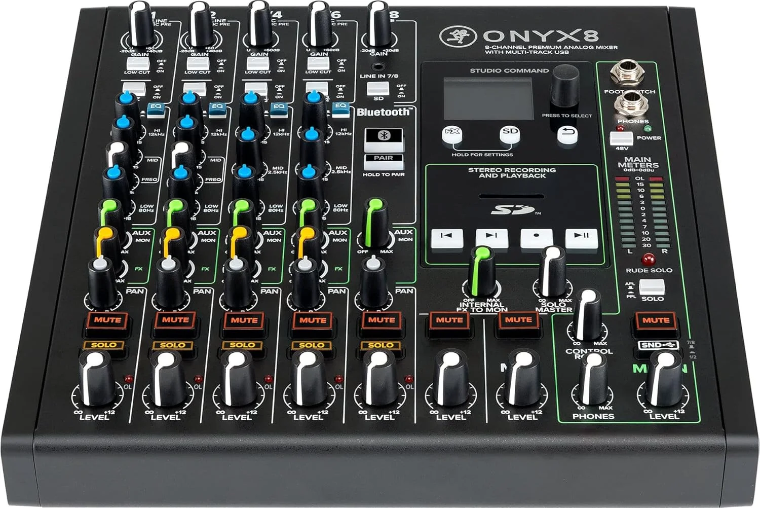 میکسر آنالوگ 8 کانال MACKIE Onyx8 با USB Multi-Track میکسر آنالوگ 8 کانال MACKIE Onyx8 با USB Multi-Track