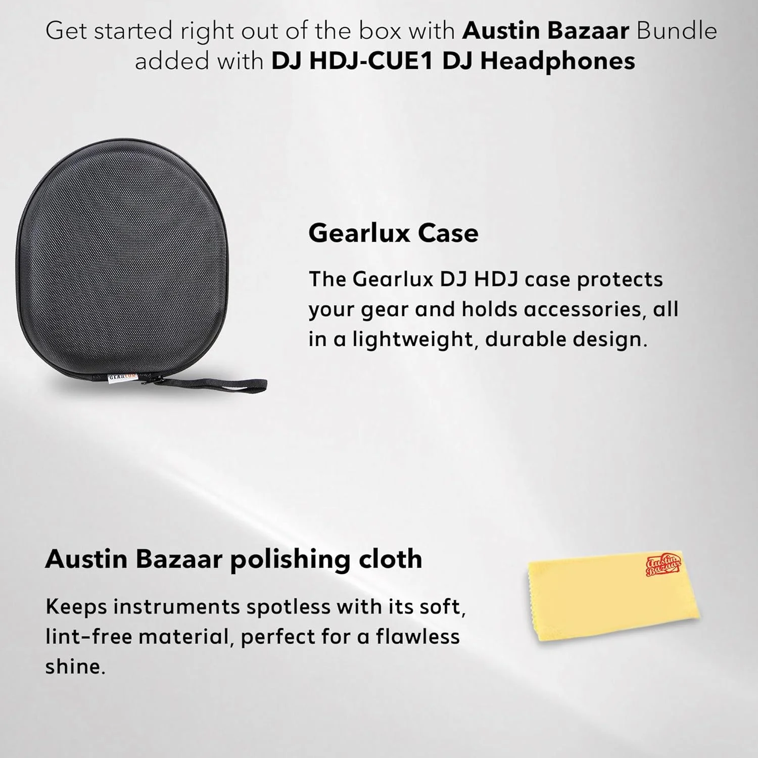 هدفون دی‌جی پایونیر مدل HDJ-CUE1 - مشکی همراه با کیف و دستمال پولیش آستین بازار