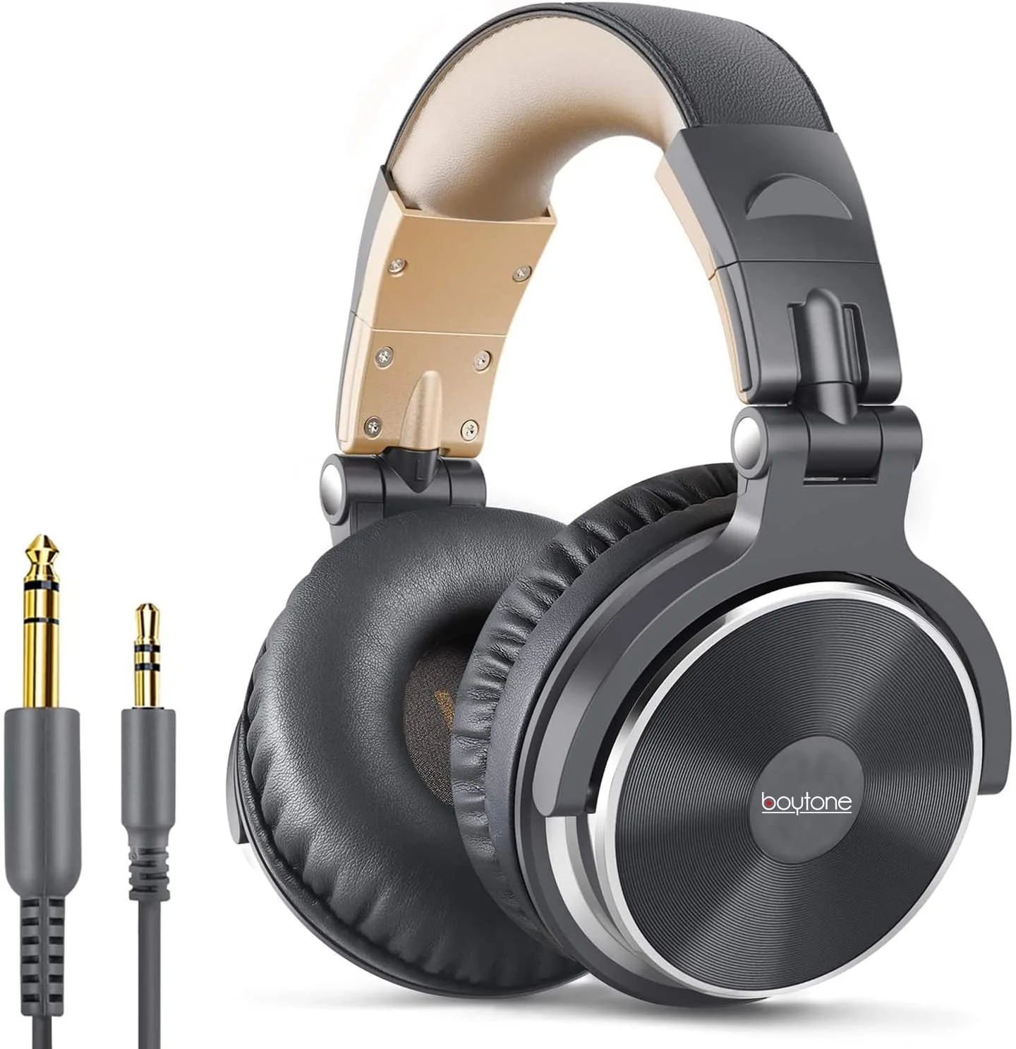 هدفون استودیویی ضبط صدا Boytone BT-10BR - هدفون سیمی دور گوشی، درایورهای 50 میلی‌متری، جک صوتی 1/4 به 3.5 میلی‌متری، برای میکسر صدا، مانیتورینگ حرفه‌ای و هدفون تاشو با صدای استریو