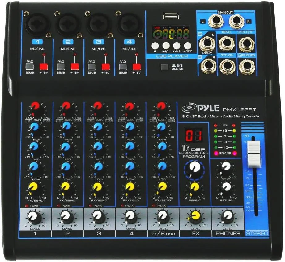 میکسر صوتی حرفه ای پایل - رابط سیستم دسک با 6 کانال، USB، بلوتوث، ورودی کامپیوتر MP3 دیجیتال، فانتوم پاور 48 ولت، FX16 Bit DSP- PMXU63BT (میکسر استودیویی بلوتوث 6 کاناله) | کابل میکروفون XLR آمازون بیسیکس برای بلندگو یا سیستم PA، تمام رساناهای مسی، روکش PVC 6 میلی متری، 6 فوت، مشکی میکسر صوتی حرفه ای پایل - رابط سیستم دسک با 6 کانال، USB، بلوتوث، ورودی کامپیوتر MP3 دیجیتال، فانتوم پاور 48 ولت، FX16 Bit DSP- PMXU63BT (میکسر استودیویی بلوتوث 6 کاناله) | کابل میکروفون XLR آمازون بیسیکس برای بلندگو یا سیستم PA، تمام رساناهای مسی، روکش PVC 6 میلی متری، 6 فوت، مشکی