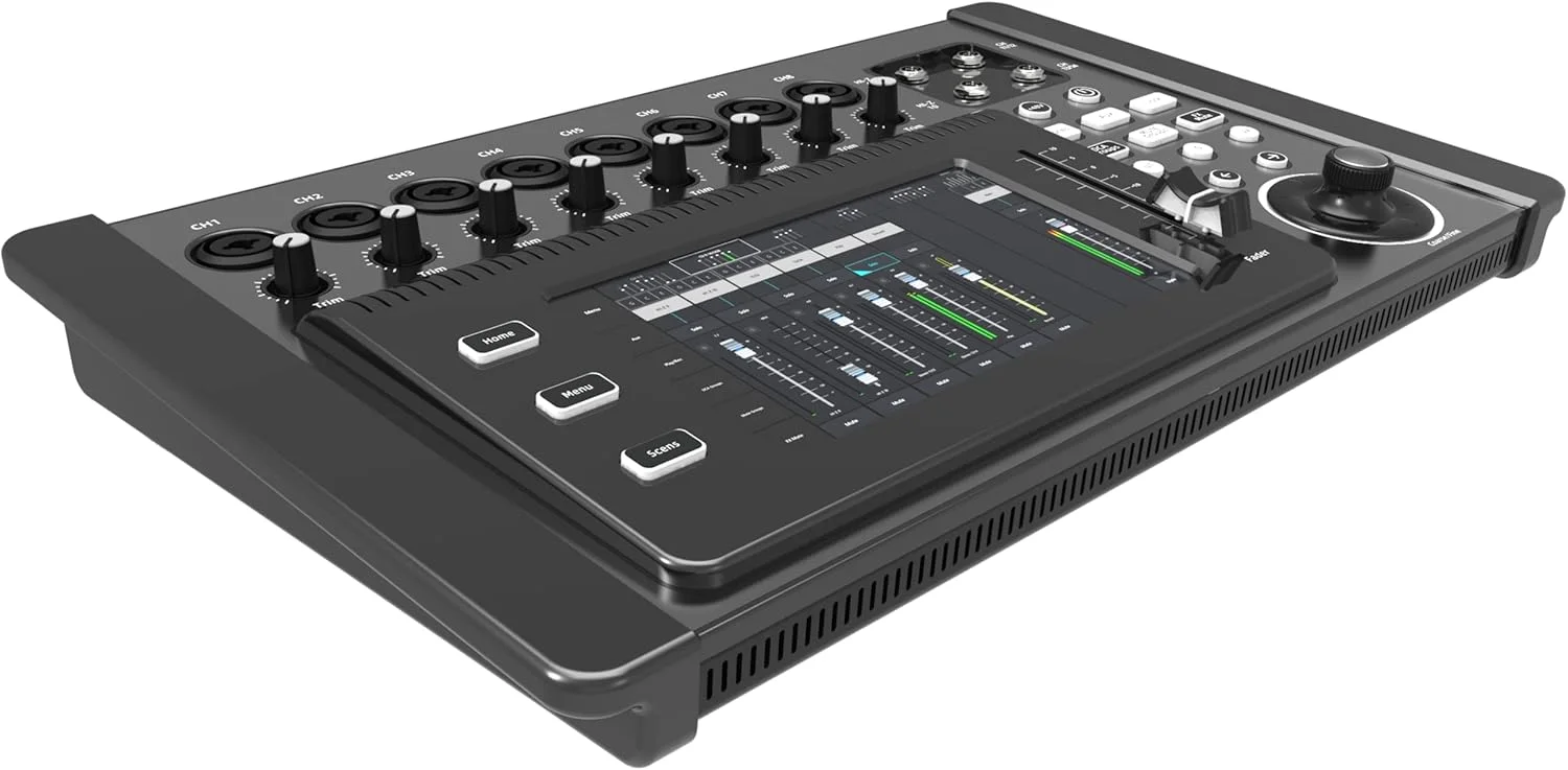 میکسر دیجیتال قابل حمل 14 کانال DM-1608 با 4 خروجی کمکی، کنترل از طریق اپلیکیشن برای آیپد، تبلت اندروید، کامپیوتر، لپ تاپ، با Wi-Fi یکپارچه و موتور افکت داخلی (طراحی شده در ایالات متحده آمریکا) میکسر دیجیتال قابل حمل 14 کانال DM-1608 با 4 خروجی کمکی، کنترل از طریق اپلیکیشن برای آیپد، تبلت اندروید، کامپیوتر، لپ تاپ، با Wi-Fi یکپارچه و موتور افکت داخلی (طراحی شده در ایالات متحده آمریکا)