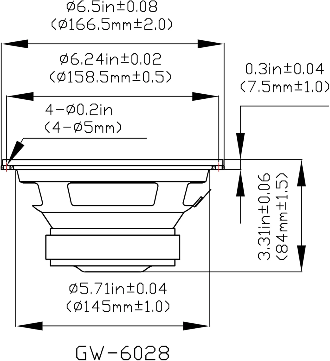 ساب ووفر استیج گلدوود ساند، با دور لاستیکی، ووفر 6.5 اینچی 170 وات، 8 اهم، مجموعه 6 عددی جایگزین (GW-6028-8) ساب ووفر استیج گلدوود ساند، با دور لاستیکی، ووفر 6.5 اینچی 170 وات، 8 اهم، مجموعه 6 عددی جایگزین (GW-6028-8)