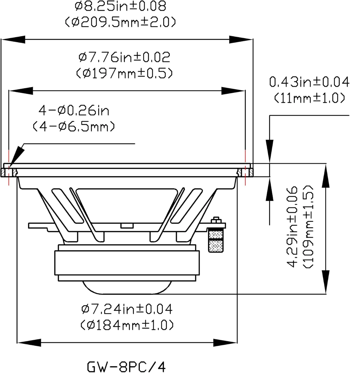 بلندگوی ساب ووفر استیج گلدوود ساند، مشکی، ووفر 8 اینچی 4 اهم با قدرت 330 وات، مجموعه 2 عددی جایگزین (GW-8PC-4-2) بلندگوی ساب ووفر استیج گلدوود ساند، مشکی، ووفر 8 اینچی 4 اهم با قدرت 330 وات، مجموعه 2 عددی جایگزین (GW-8PC-4-2)