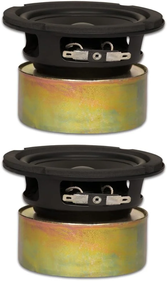 بلندگوی ساب ووفر استیج گلدوود ساند، ووفر 4 اینچی محافظت شده 70 وات 8 اهم، مجموعه 2 عددی جایگزین (GW-4028/S-2)