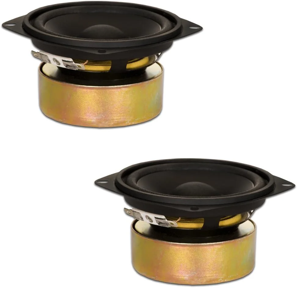 بلندگوی ساب ووفر استیج گلدوود ساند، ووفر 4 اینچی محافظت شده 70 وات 8 اهم، مجموعه 2 عددی جایگزین (GW-204/8S-2)