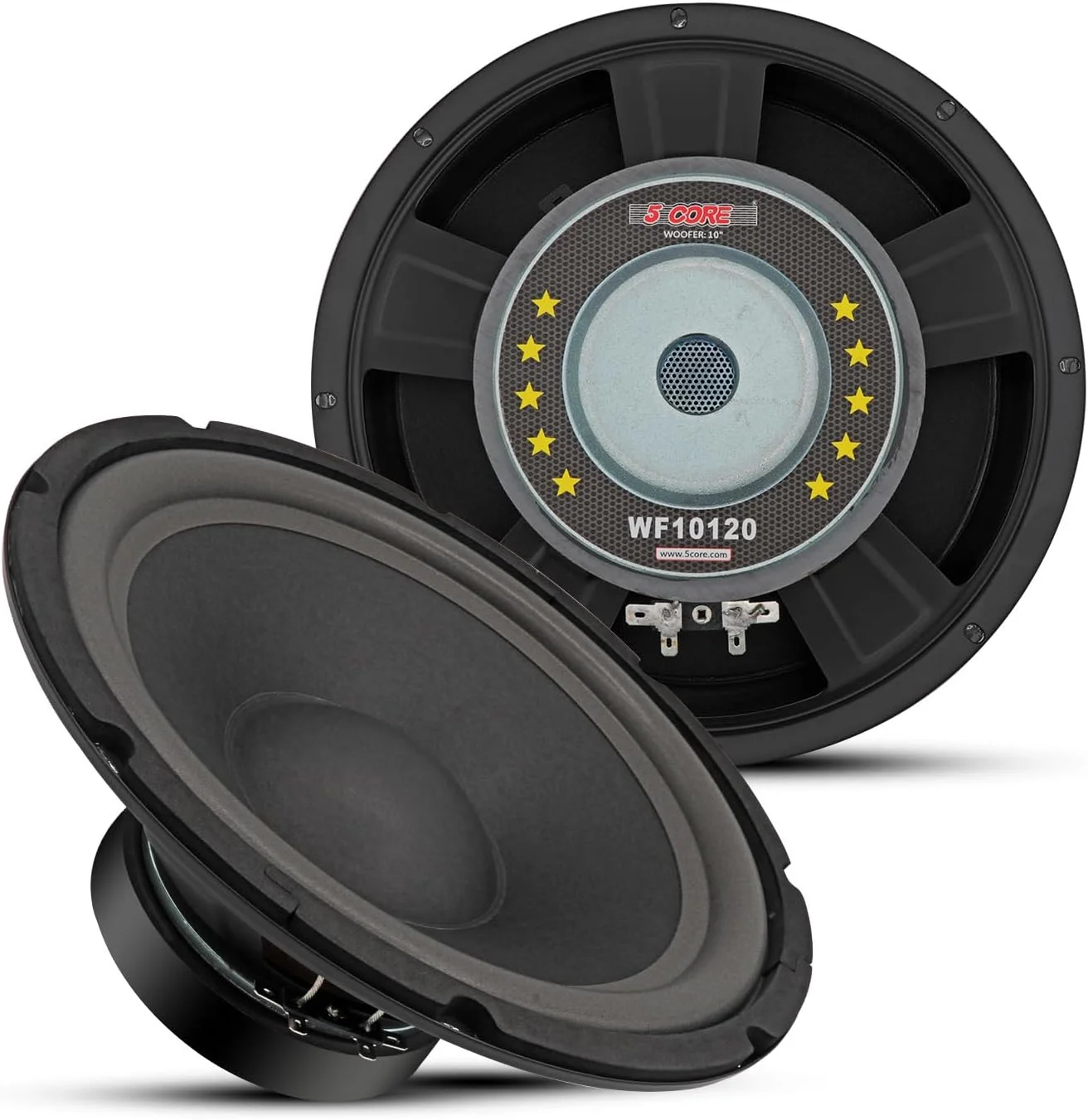 ساب ووفر ۱۰ اینچی 5 CORE، ۶۰۰ وات، مناسب سیستم صوتی PA DJ، ۸ اهم، با بیس عمیق، جایگزین ساب ووفرهای حرفه ای - مدل WF 10120 8OHM
