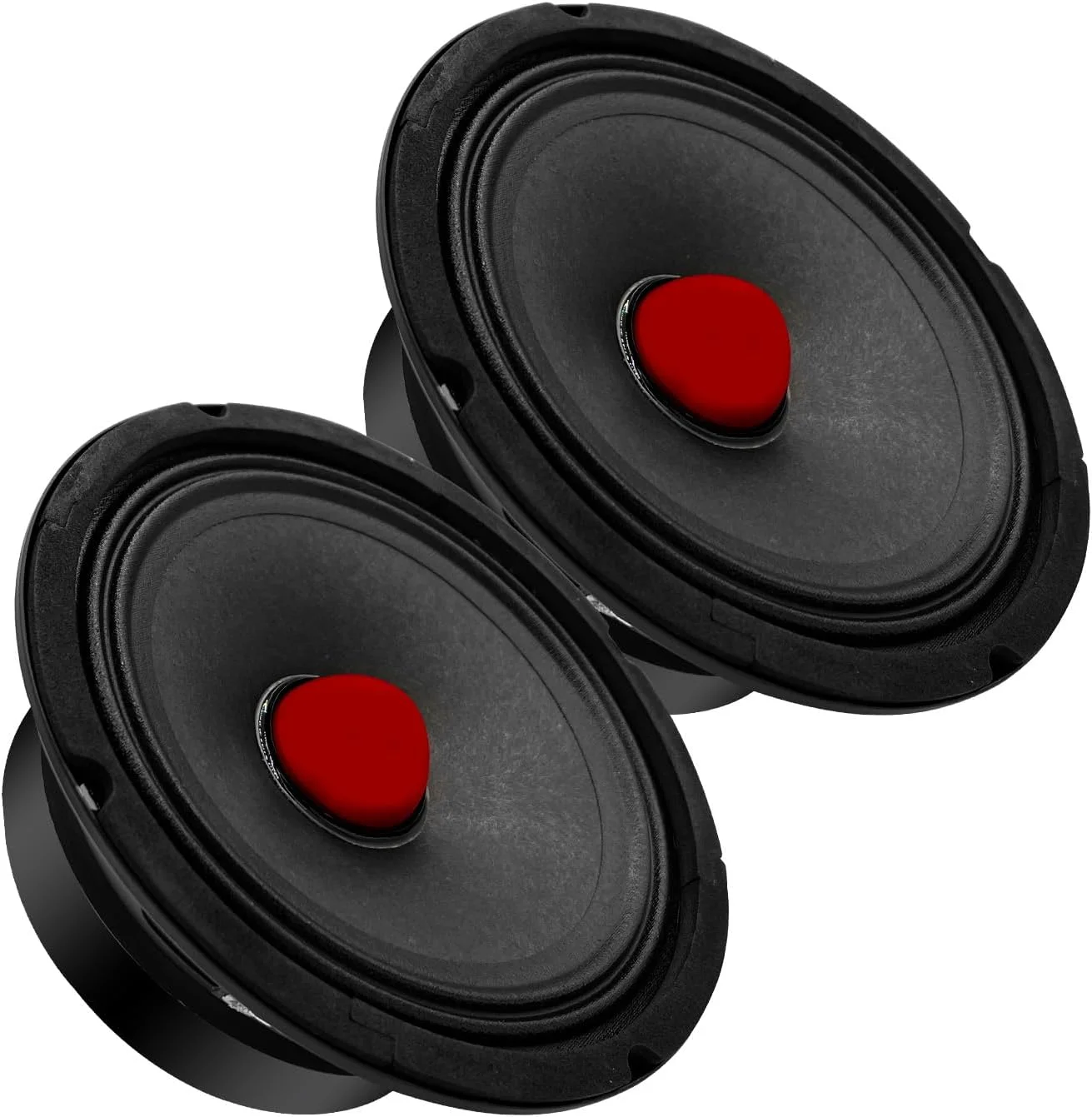 جفت بلندگوی ساب ووفر 6.5 اینچی 5 CORE 360W میدرنج PA DJ با بولت آلومینیومی قرمز 8 اهم، ساب ووفرهای جایگزین برای استفاده حرفه ای صوتی - MR 6.5 BLT R 8oHM 2PCS