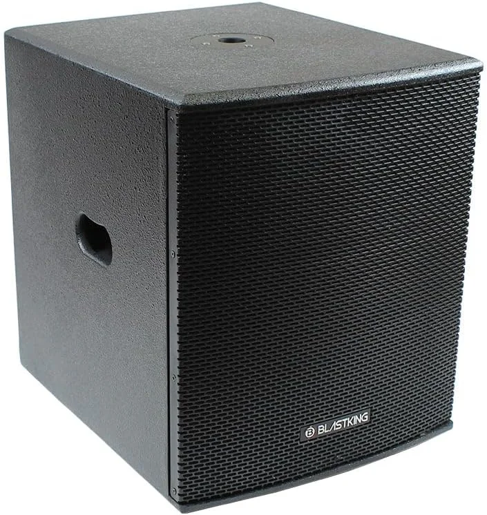 ساب ووفر 15 اینچی Blastking BPS15II با آمپلی فایر 1000 واتی، مناسب سیستم های صوتی قابل حمل و استودیو، امپدانس 4 اهم و کویل صوتی 3 اینچی