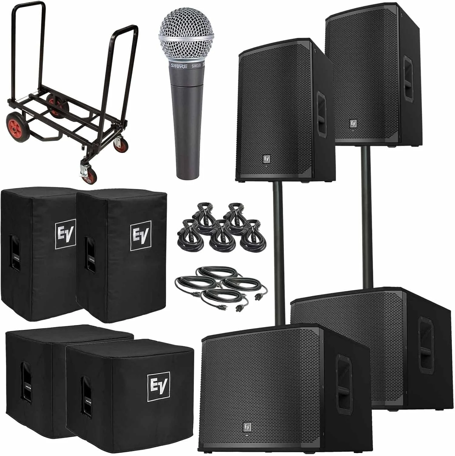 پکیج دوتایی اسپیکر اکتیو Electro-Voice EKX-15P با ووفر 15 اینچی و ساب ووفر 18 اینچی