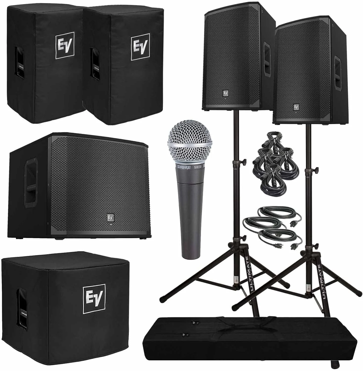 پکیج اسپیکر اکتیو Electro-Voice EKX-15P با ووفر 15 اینچی و ساب ووفر 18 اینچی