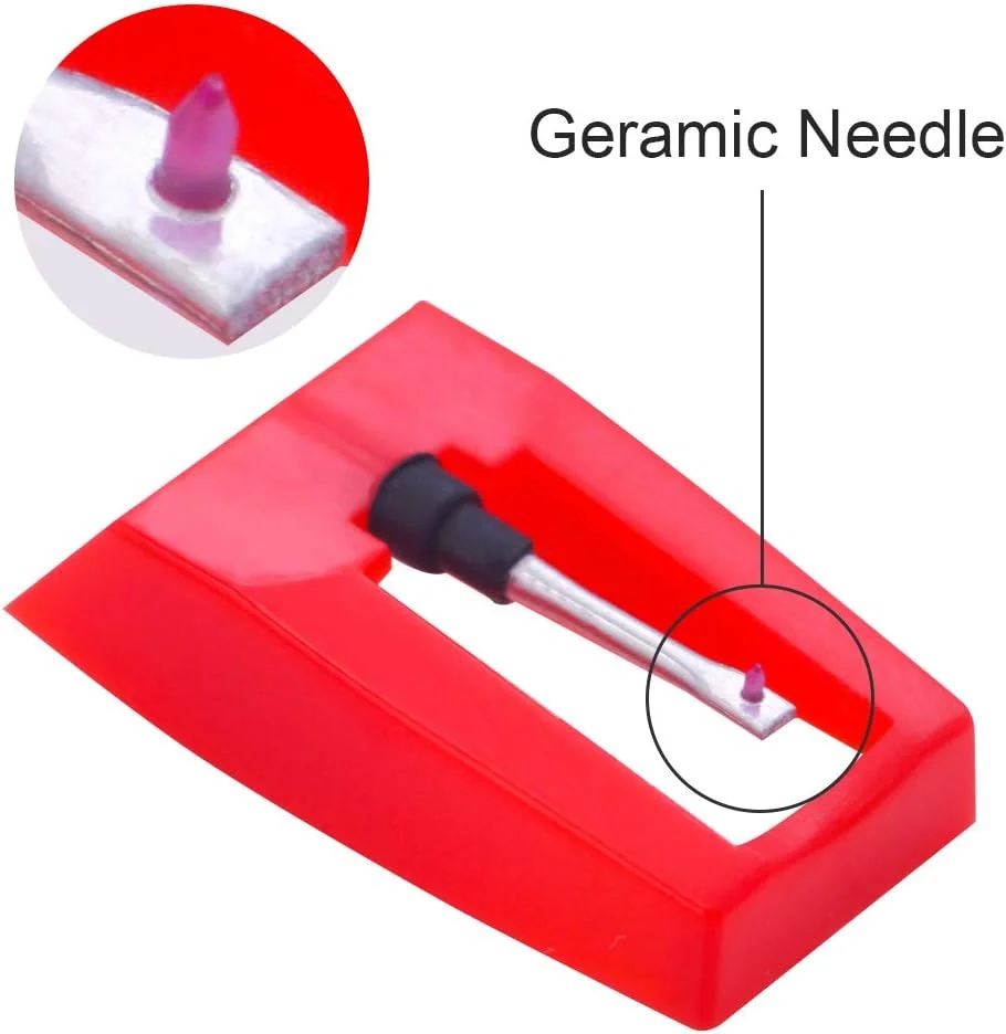 بسته 4 عددی سوزن گرامافون، سوزن الماس جایگزین برای گرامافون های وینیل ION Jensen Crosley Victrola Sylvania Turntable Phonograph LP