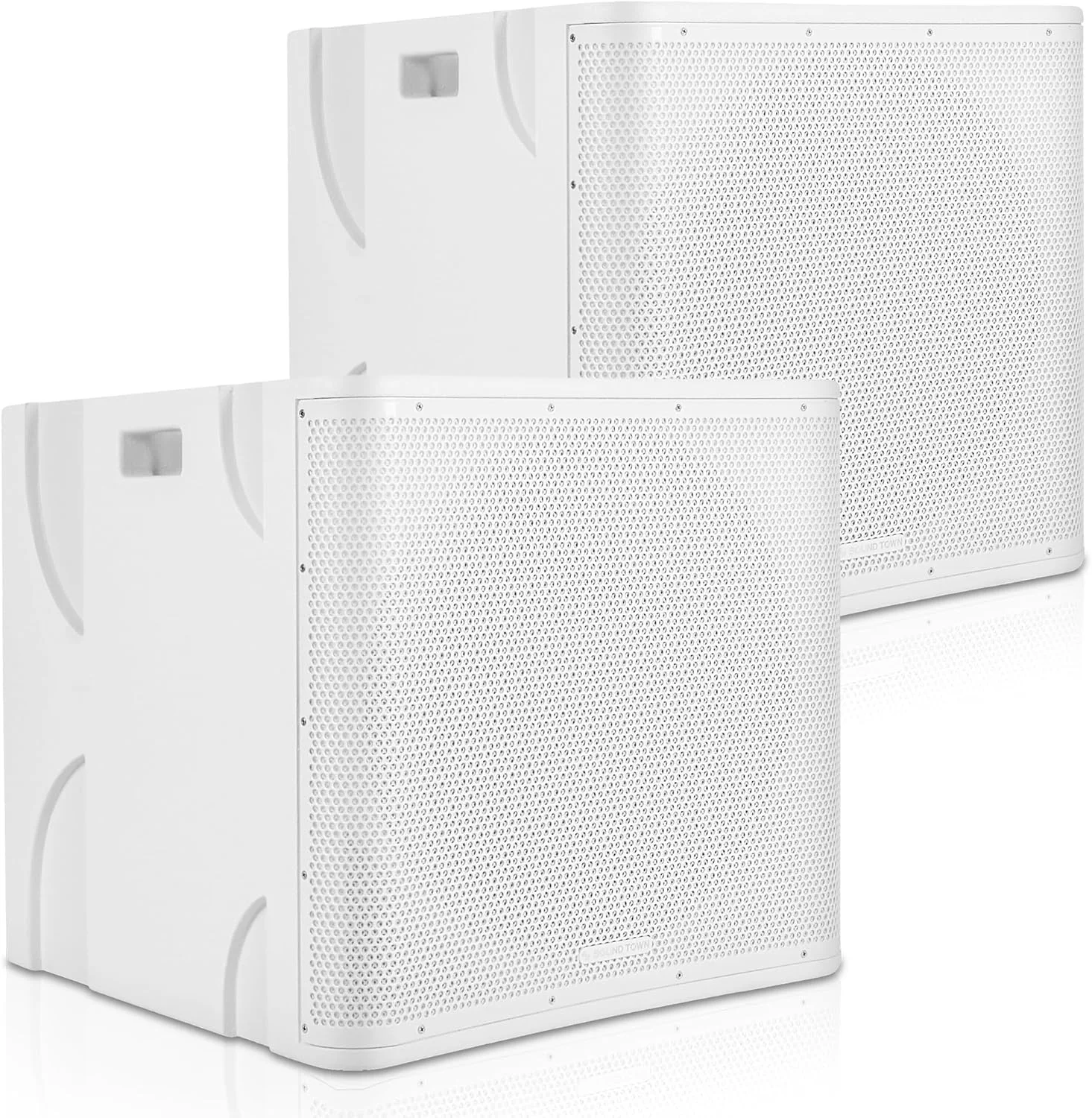 ست دو عددی ساب ووفر 15 اینچی پَسیو PA DJ با توان 1400 وات، دارای DSP، LPF و محفظه تخته سه لایه توس، سفید (CARME-15SWPW-PAIR) 