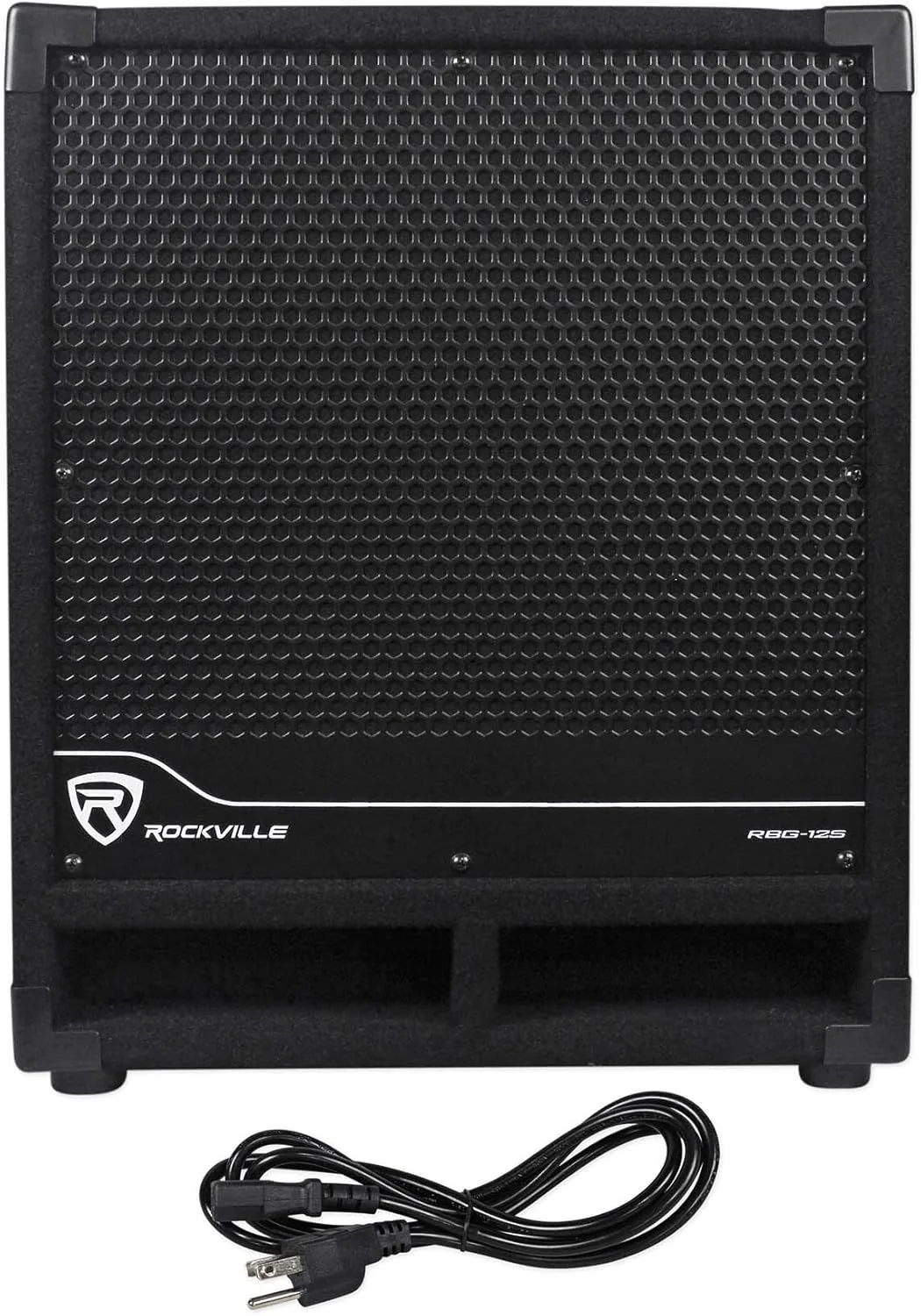 ساب ووفر اکتیو PA راکویل RBG12S Bass Gig با توان 1400 وات، 12 اینچی، 8 اهم، بیس عمیق، طراحی قابل حمل، کراس اوور قابل تنظیم، برای دی جی ها و رویدادهای زنده
