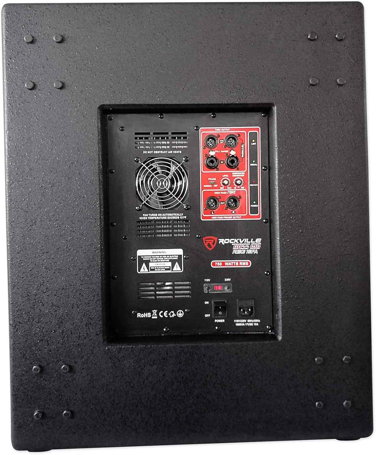 ساب ووفر حرفه ای اکتیو Rockville RBG18FA سایز 18 اینچ 3000 وات