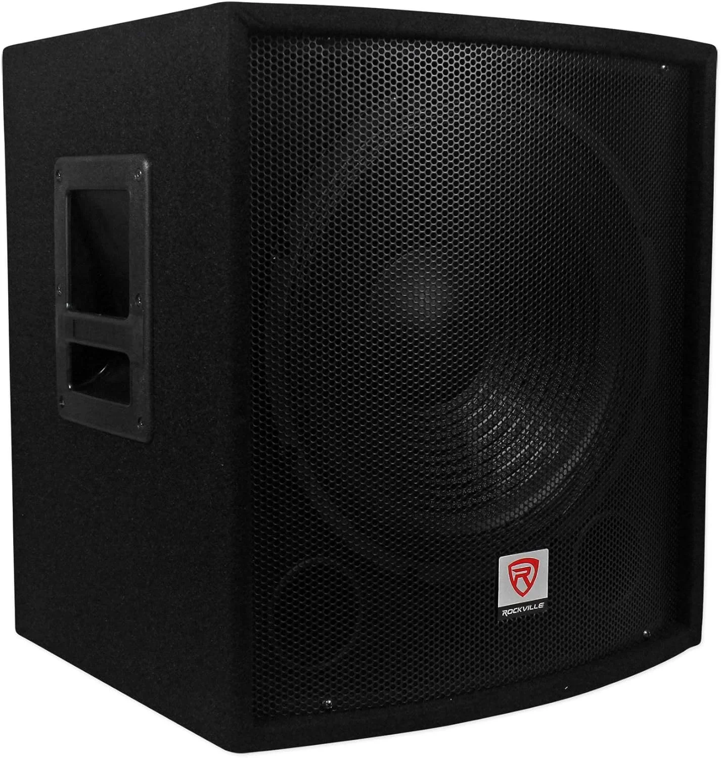 ساب ووفر پسیو حرفه ای Rockville SBG1158، سایز 15 اینچ، توان پیک 800 وات / توان RMS 400 وات، کابینت MDF با قابلیت نصب روی پایه، 8 اهم، حساسیت 94dB، بسته 2 عددی