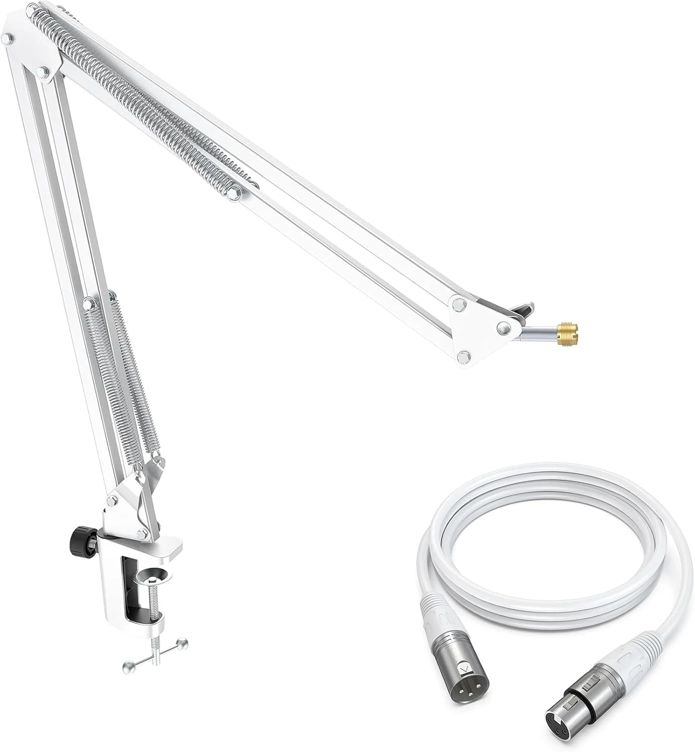 کیت بازوی بوم میکروفون FIFINE، پایه بازوی بوم فلزی با آداپتور 3/8 اینچ به 5/8 اینچ و کابل XLR متوازن 3 متری برای پادکست، ضبط و بازی - CS1W+L9W