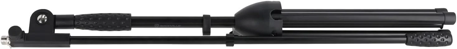 بسته صوتی حرفه ای Rockville شامل (3) پایه میکروفون RVMIC50 با ارتفاع قابل تنظیم، بازوی بوم برای موقعیت دقیق، لوله های فولادی برای ثبات، ساخت سبک وزن با کیف حمل برای حمل آسان (3 قطعه)