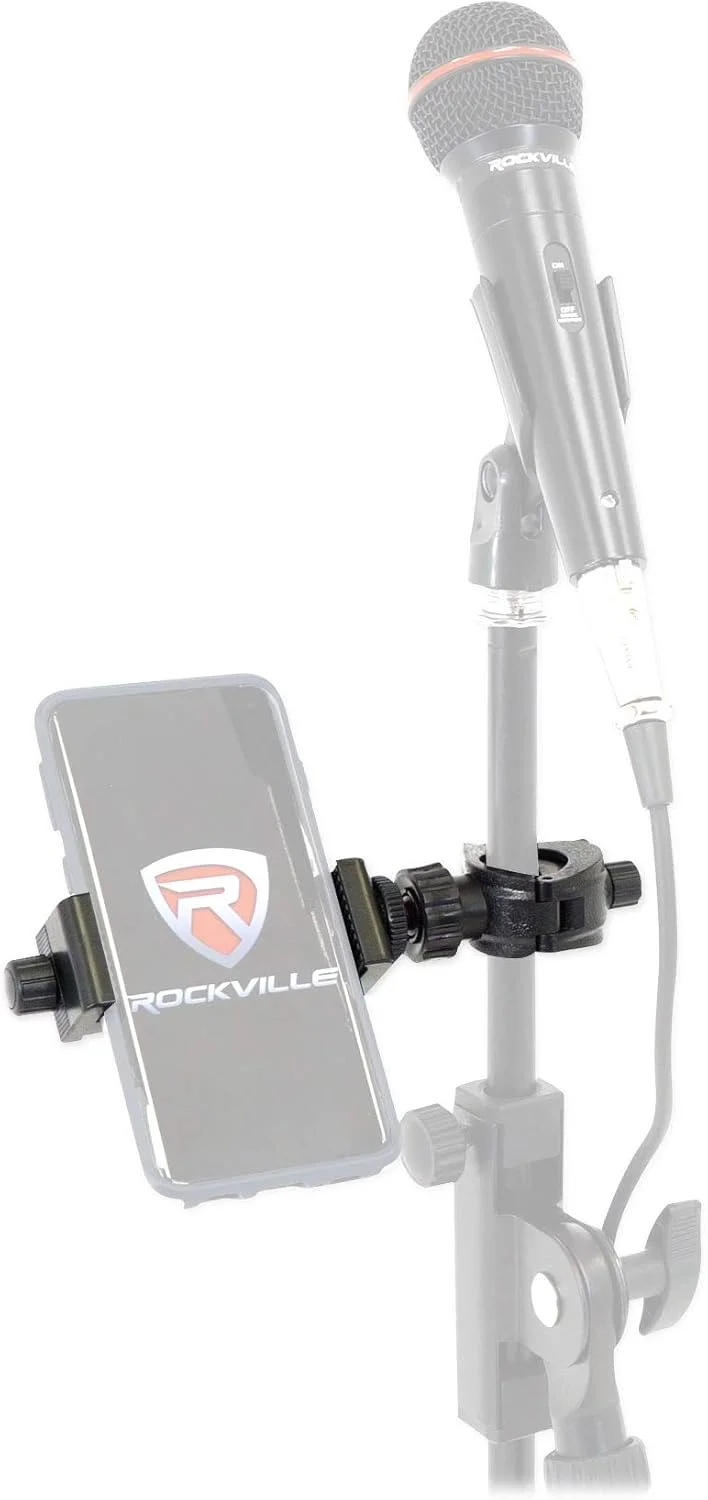 نگهدارنده گوشی هوشمند Rockville IPS55 با چرخش 360 درجه، مناسب برای دستگاه ها تا 4.1 اینچ، گیره دوگانه ایمن، نصب بدون نیاز به ابزار، برای پایه های میکروفون و تولیدکنندگان محتوا نگهدارنده گوشی هوشمند Rockville IPS55 با چرخش 360 درجه، مناسب برای دستگاه ها تا 4.1 اینچ، گیره دوگانه ایمن، نصب بدون نیاز به ابزار، برای پایه های میکروفون و تولیدکنندگان محتوا