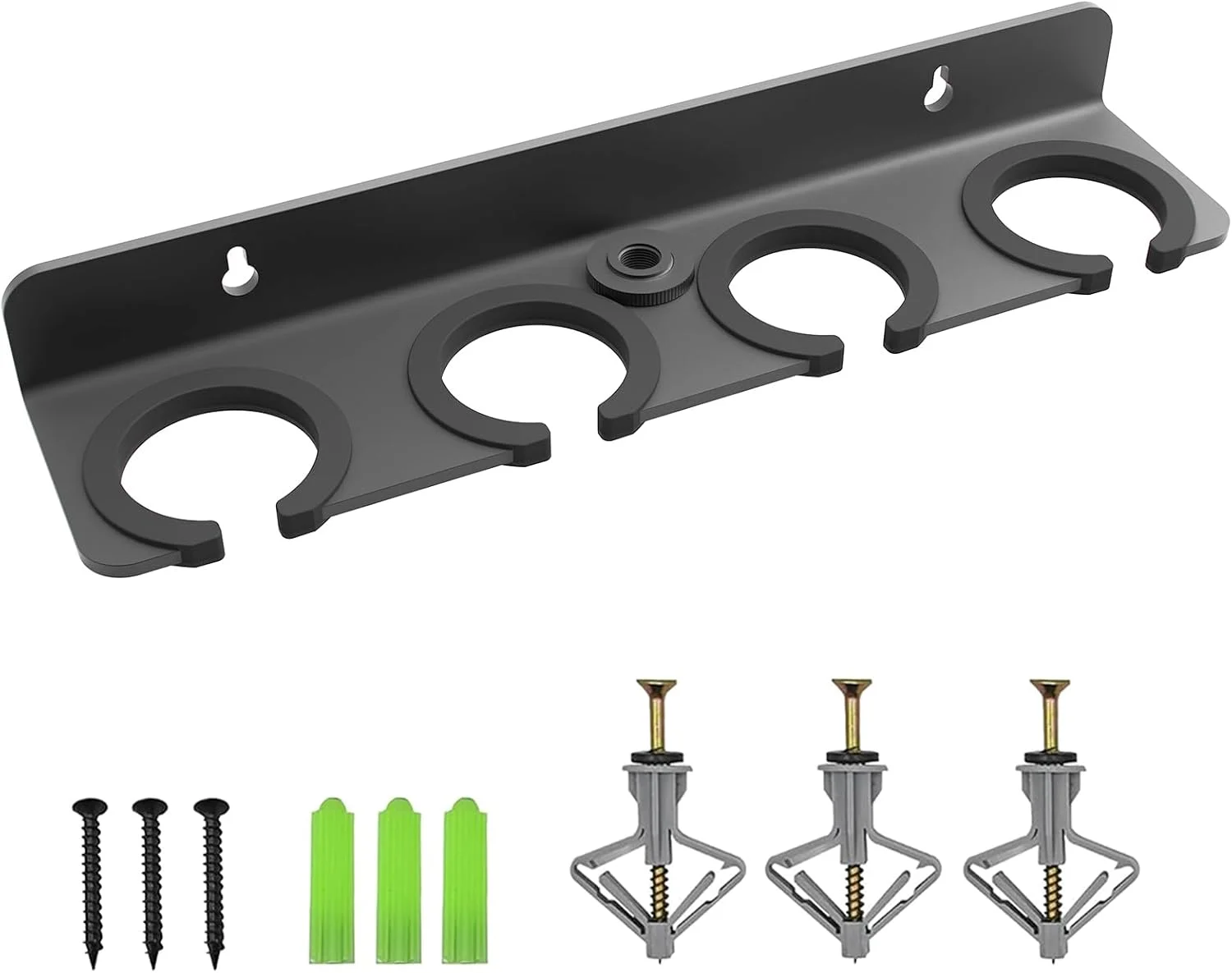 نگهدارنده چندگانه میکروفون برای میکروفون های سیمی و بی سیم، قابلیت نگهداری تا 4 میکروفون، سازمان دهنده و نگهدارنده چند میکروفون برای پایه میکروفون، دارای پد لاستیکی/قابل نصب روی دیوار یا پایه های رزوه دار 5/8 اینچ-27 یا 3/8 اینچ-16