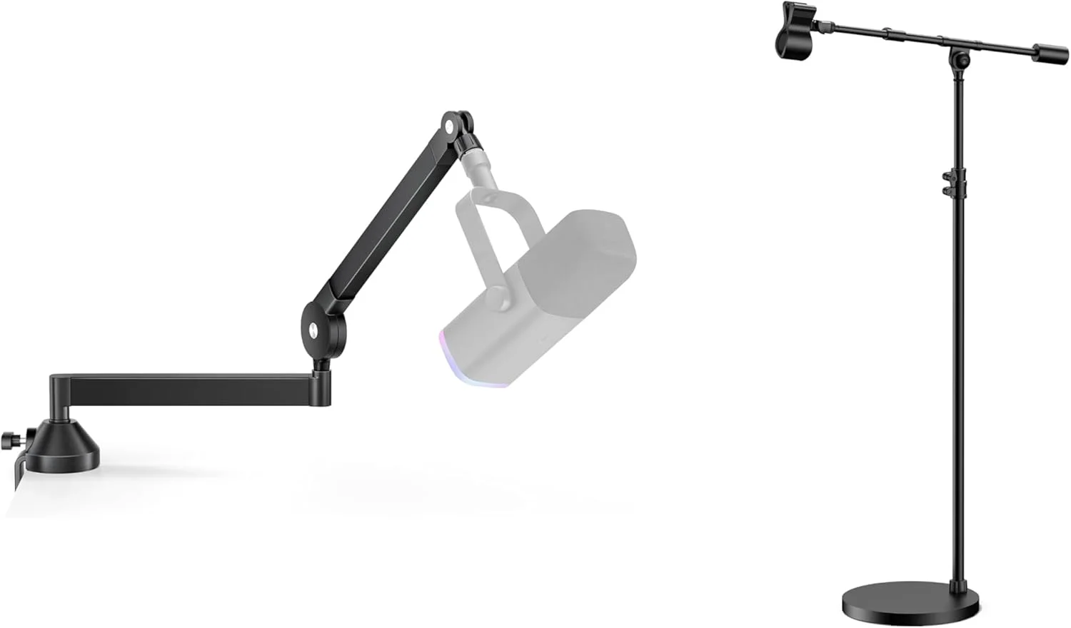 بازوی چرخشی 360 درجه بازویی میکروفون InnoGear و پایه میکروفون با حداکثر ارتفاع 82.28 اینچ، قابل جدا شدن برای Fifine AM8 K669B Blue Yeti HyperX QuadCast SoloCast AT2020 و غیره