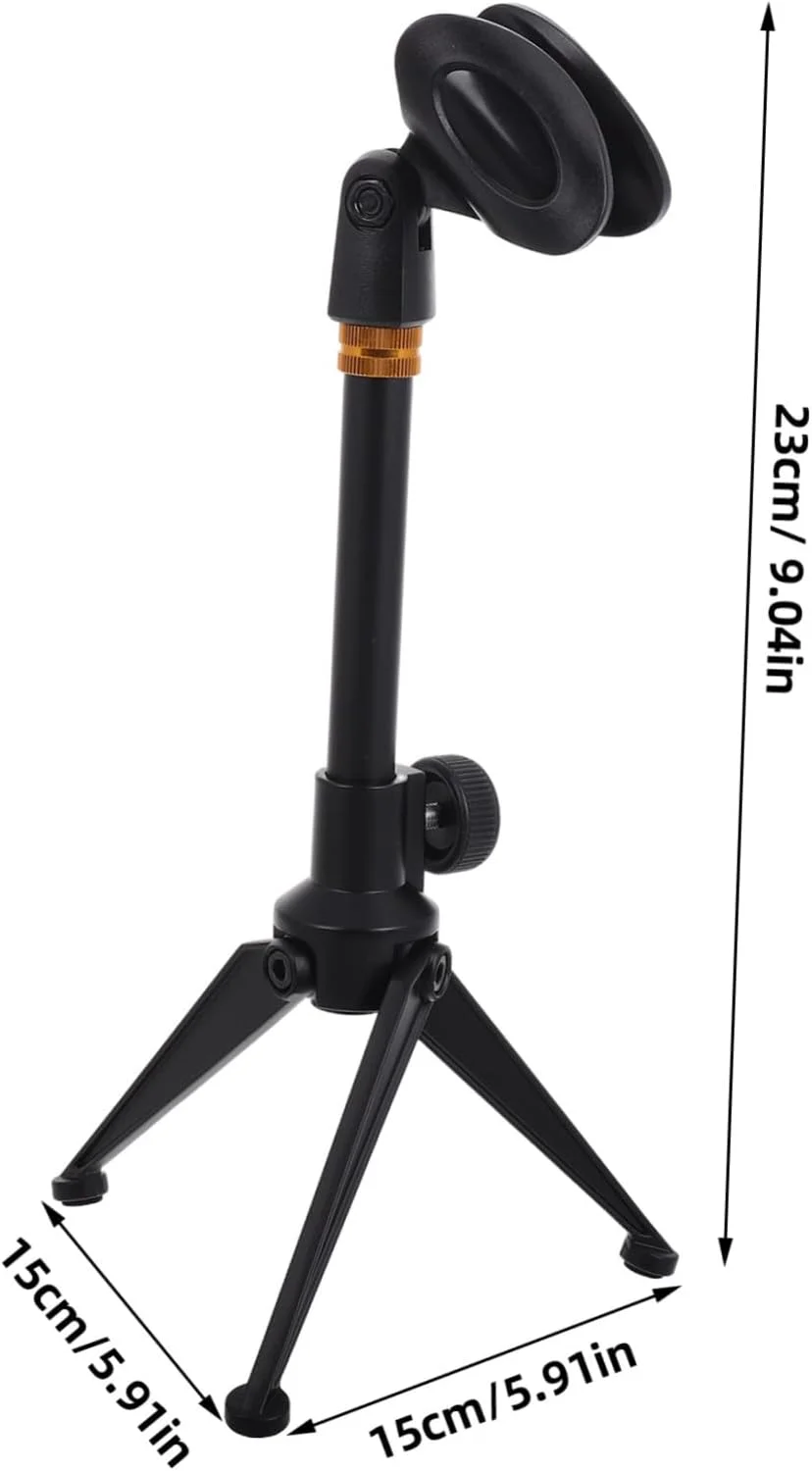 پایه میکروفون Homoyoyo با سه پایه قابل تنظیم و گیره میکروفون، پایه میکروفون رومیزی حرفه ای برای استریم خانگی، پادکست و اجرای زنده با ثبات