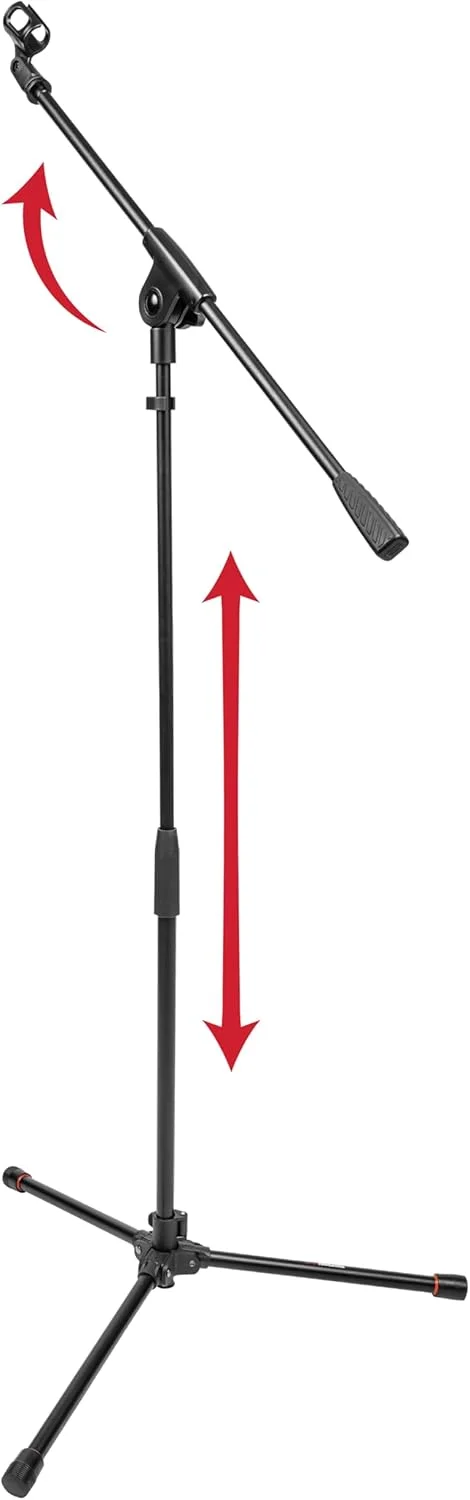 پایه میکروفون سه پایه سبک وزن Gator Frameworks با بوم تک قسمتی (GFW-MIC-1500)