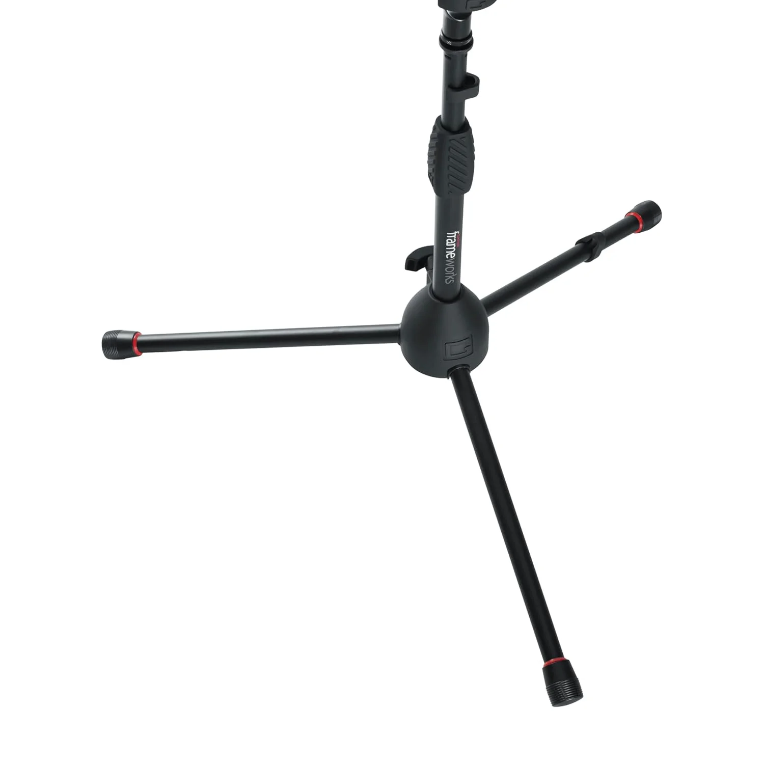 پایه میکروفون سه پایه کوتاه Gator Frameworks با کلاچ چرخشی نرم، بازوی بوم و آداپتورهای 3/8 اینچ و 5/8 اینچ (GFW-MIC-2621)