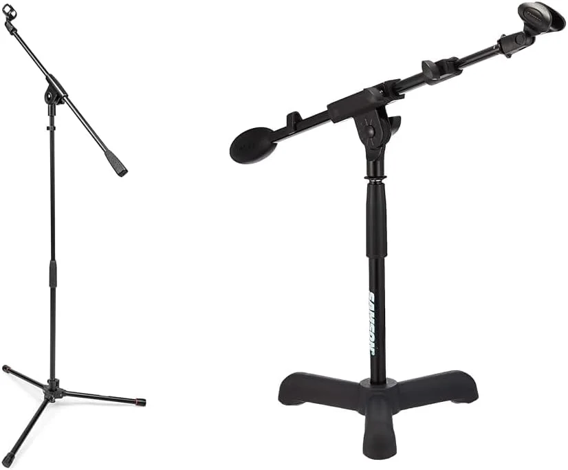 مجموعه پایه میکروفون سه پایه سبک وزن Gator Frameworks با بازوی یک قسمتی (GFW-MIC-1500) و پایه بازویی کوچک Samson MB1