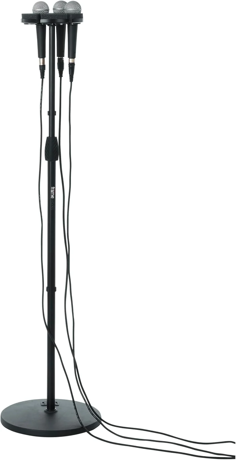 نگهدارنده میکروفون گیتور فریم‌ورکز با ظرفیت 6 میکروفون، مناسب برای میکروفون‌های سیمی و بی‌سیم (GFW-MIC-6TRAY)